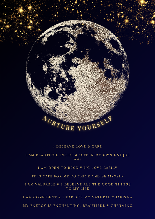 Nurture Yourself – Self-Worth & Self-Love Daily - Printable Affirmation Poster